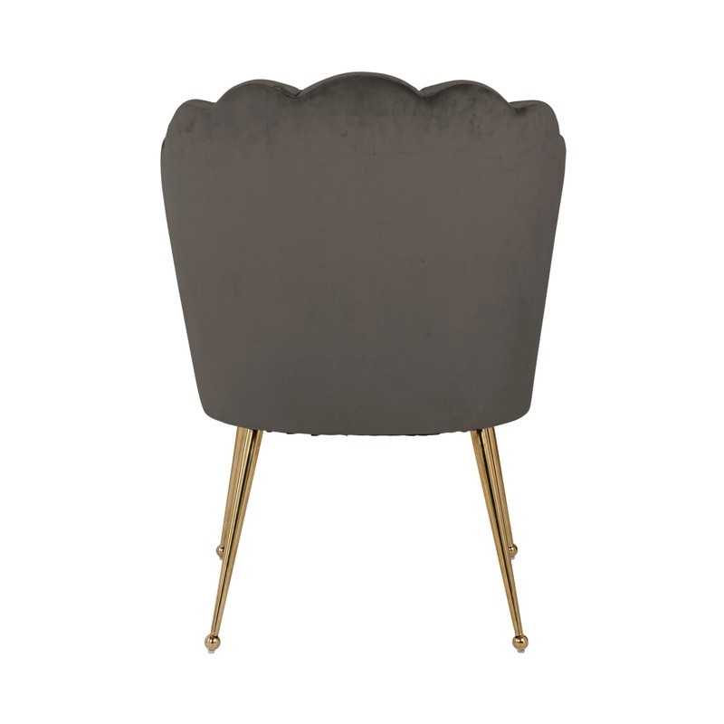 RICHMOND krzesło PIPPA STONE - welur, podstawa złota