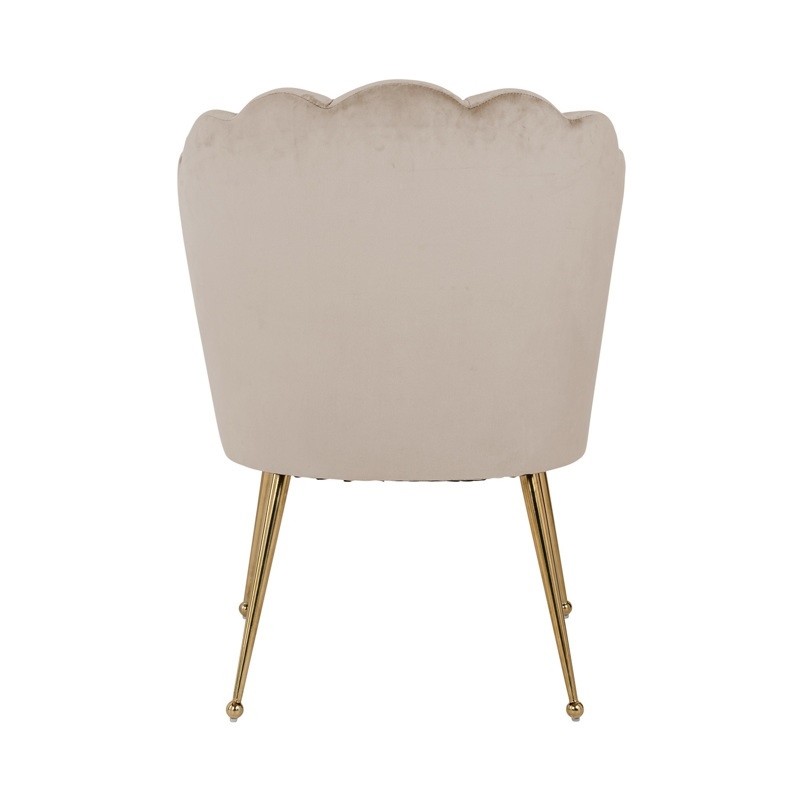 RICHMOND krzesło PIPPA KHAKI - welur, podstawa złota