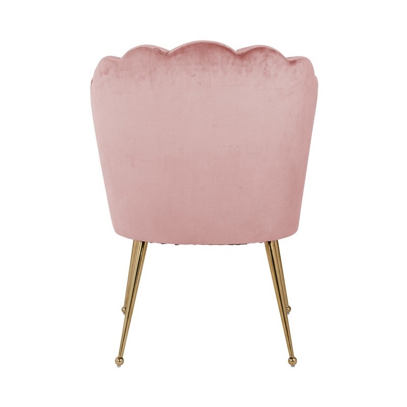 RICHMOND krzesło PIPPA PINK - welur, podstawa złota