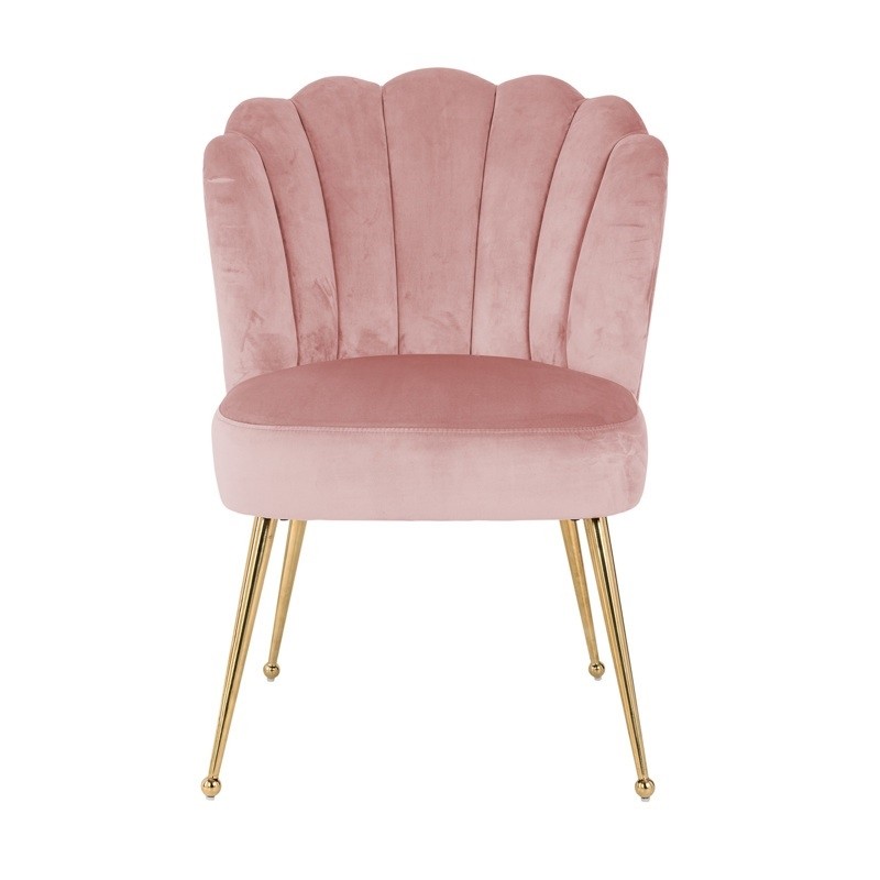 RICHMOND krzesło PIPPA PINK - welur, podstawa złota