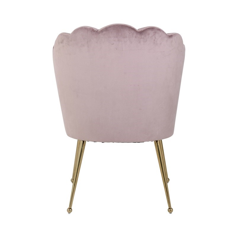 RICHMOND krzesło PIPPA PINK - welur, podstawa złota
