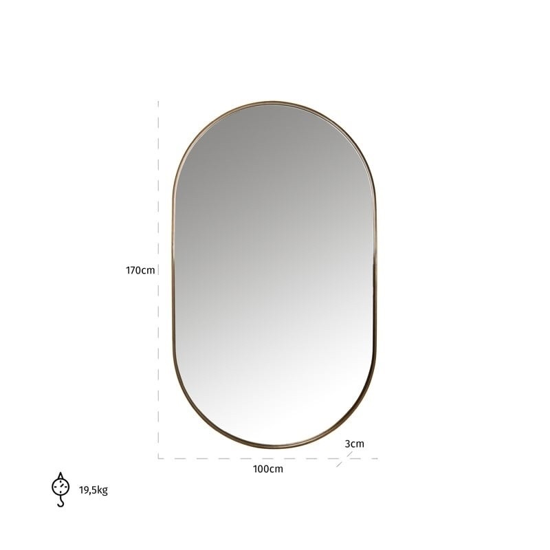 RICHMOND lustro ścienne SKYLAR - złote