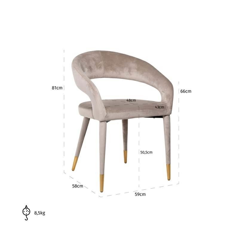 RICHMOND krzesło GIA beżowe - trudnopalne