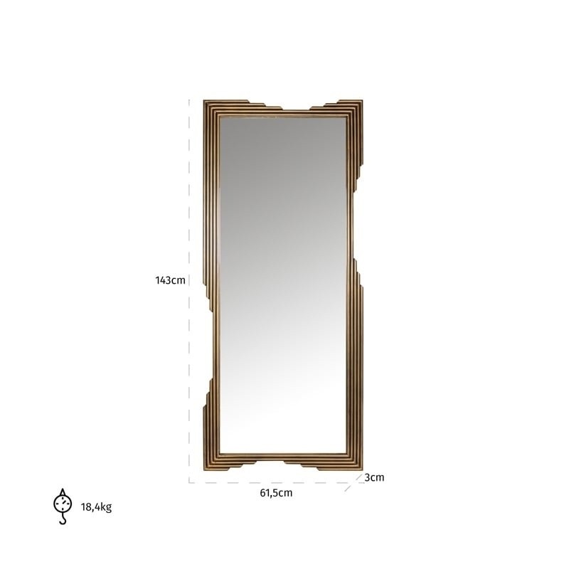 RICHMOND lustro ścienne EVY - szczotkowane złoto