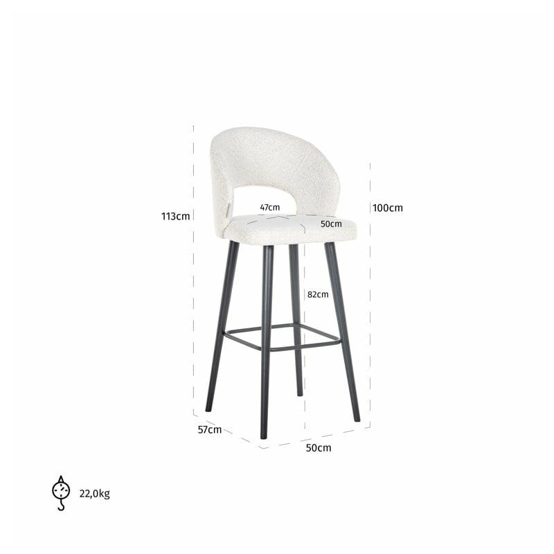 RICHMOND krzesło barowe SAVOY BOUCLE 82