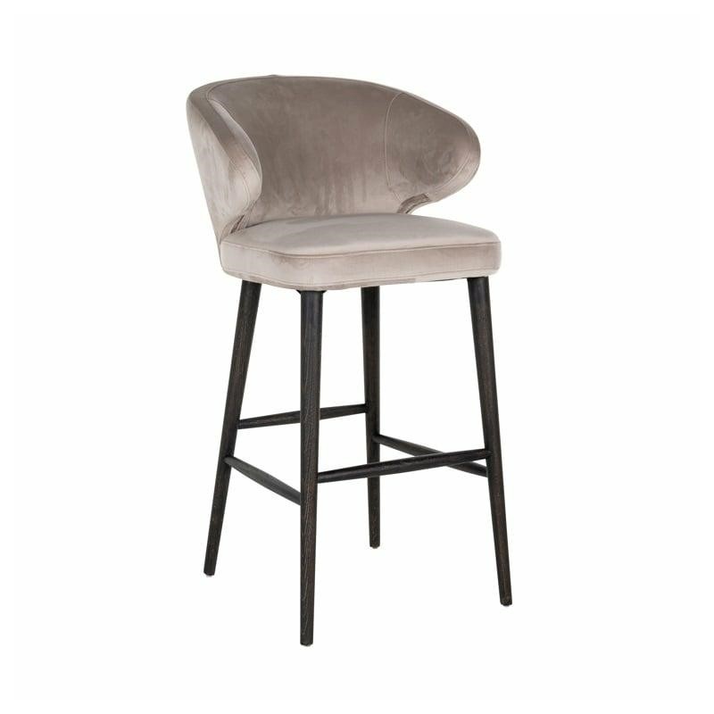 RICHMOND krzesło barowe INDIGO KHAKI 78 - welur