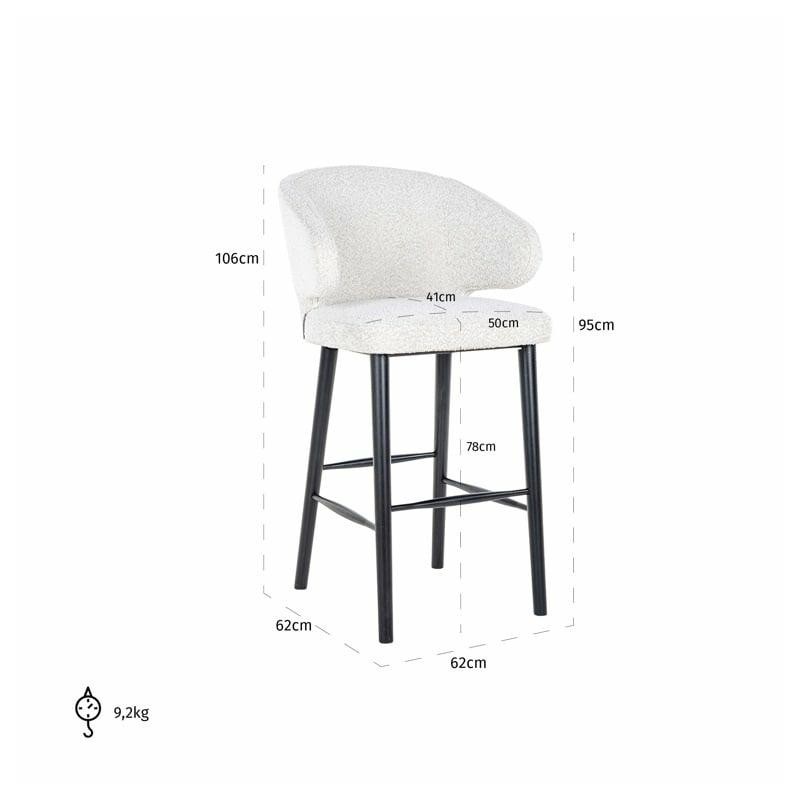 RICHMOND krzesło barowe INDIGO BOUCLE 78