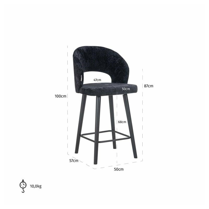 RICHMOND krzesło barowe SAVOY 68 czarne