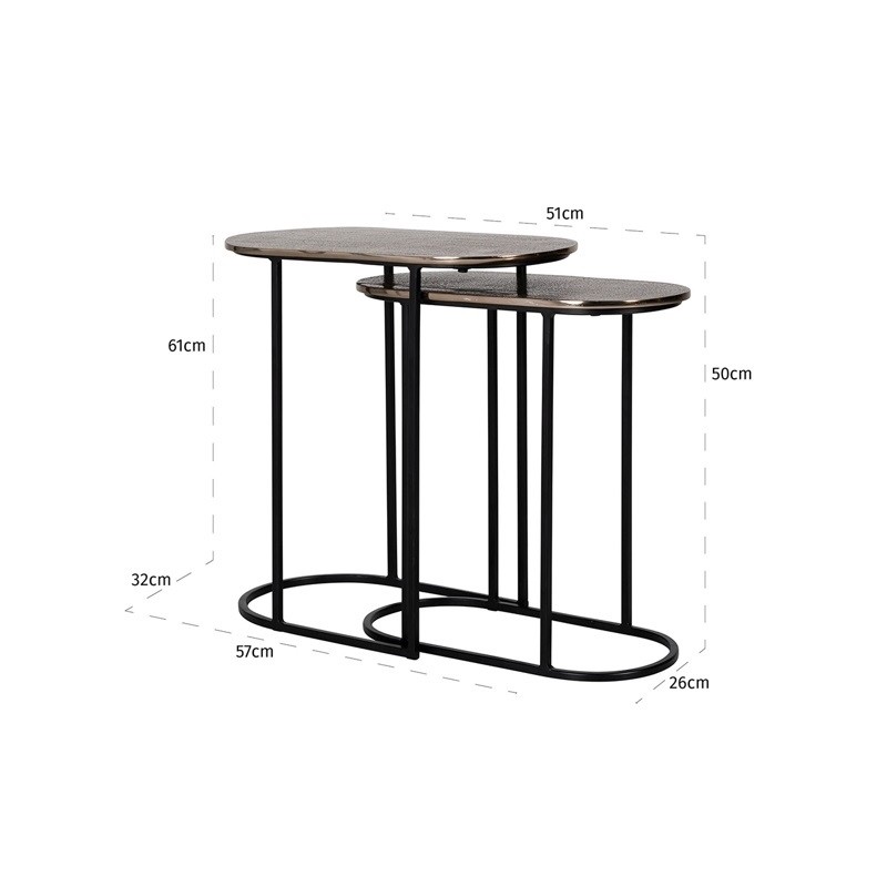 RICHMOND zestaw stolików CHANDON