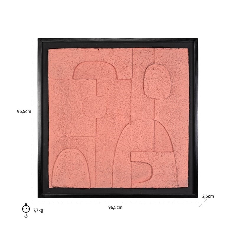 RICHMOND obraz PHOEBE PINK 96,5x96,5cm