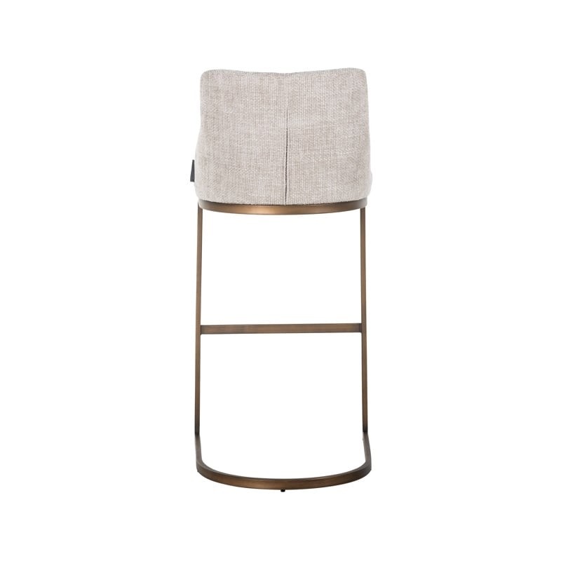 RICHMOND krzesło barowe BOLTON 76 - tkanina, złota podstawa