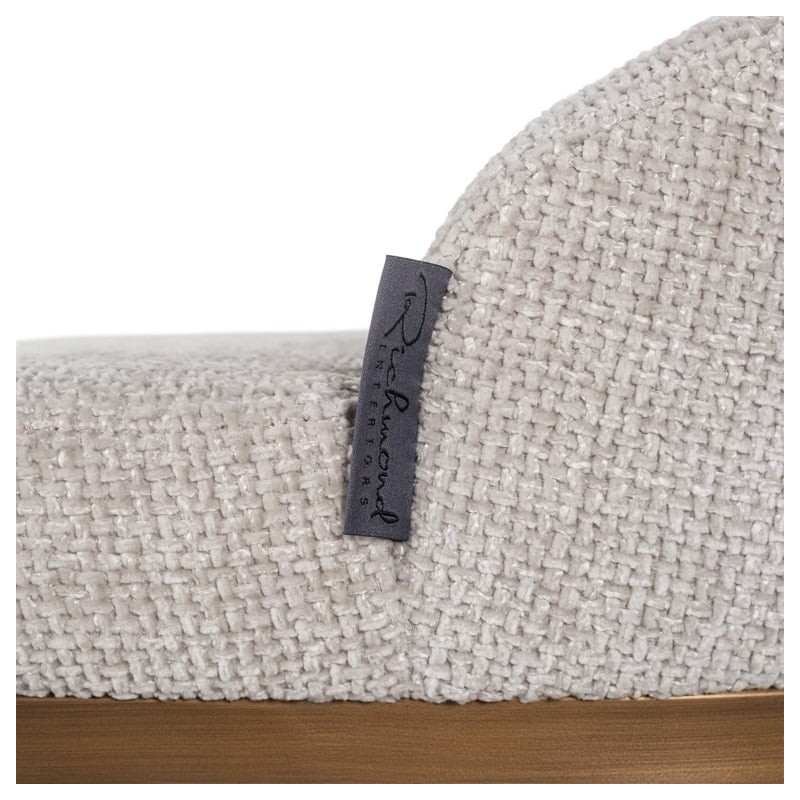 RICHMOND krzesło barowe BOLTON 76 - tkanina, złota podstawa