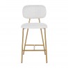 RICHMOND krzesło barowe XENIA 65 cm WHITE BOUCLÉ białe