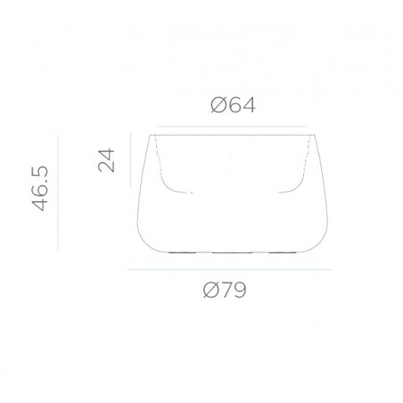 NEW GARDEN donica CAMELIA 80 CABLE biała