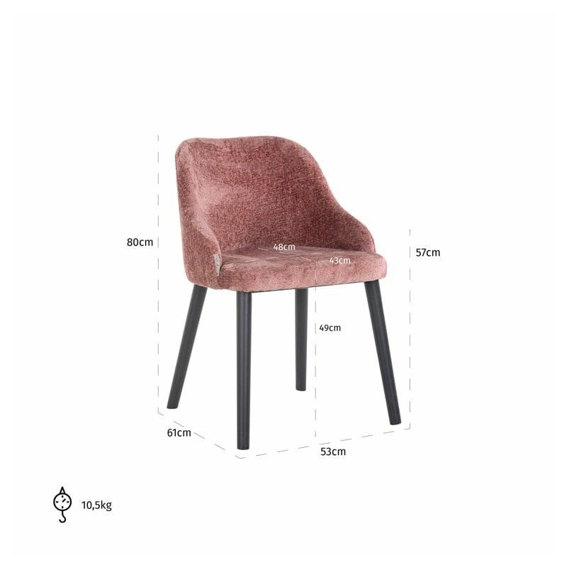 RICHMOND krzesło TWIGGY różowe