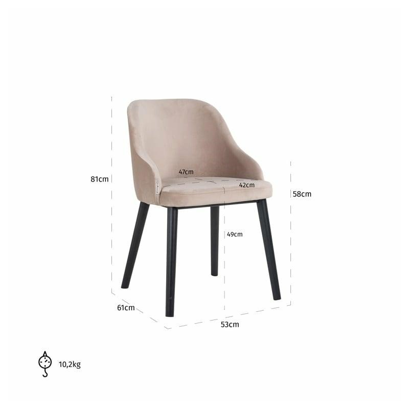 RICHMOND krzesło TWIGGY khaki