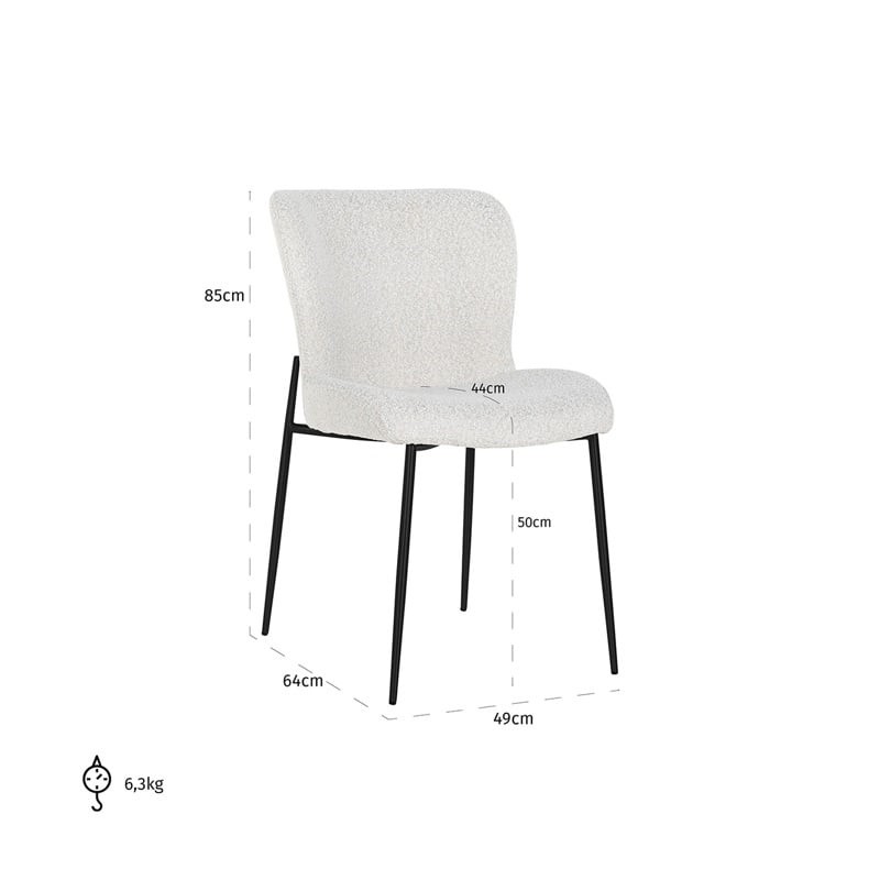 RICHMOND krzesło DARBY bouclé