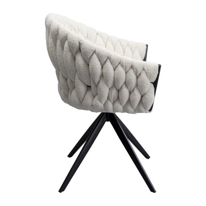 KARE krzesło obrotowe KNOT BOUCLE