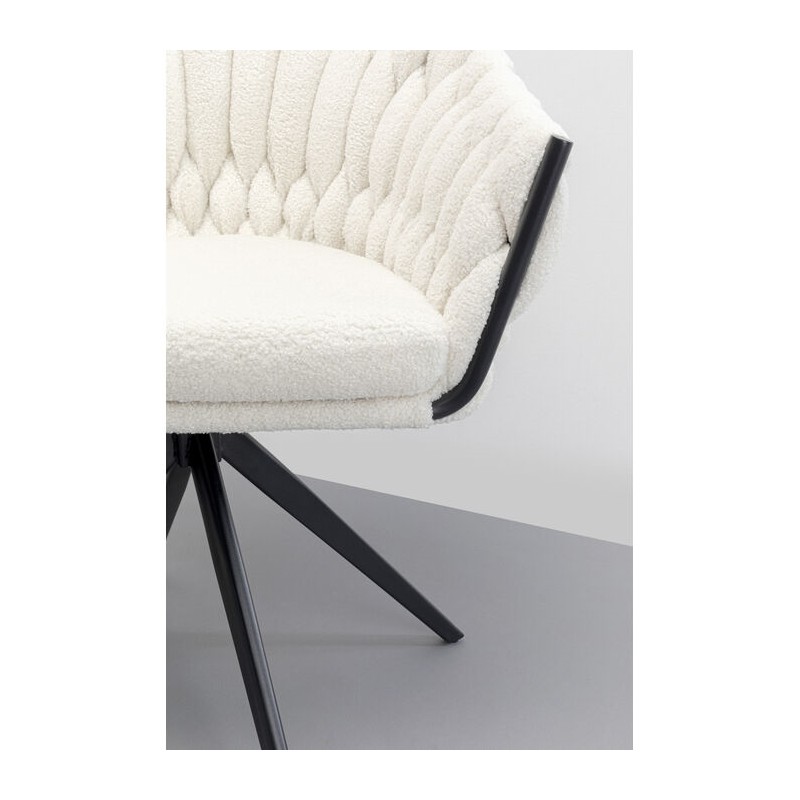 KARE krzesło obrotowe KNOT BOUCLE