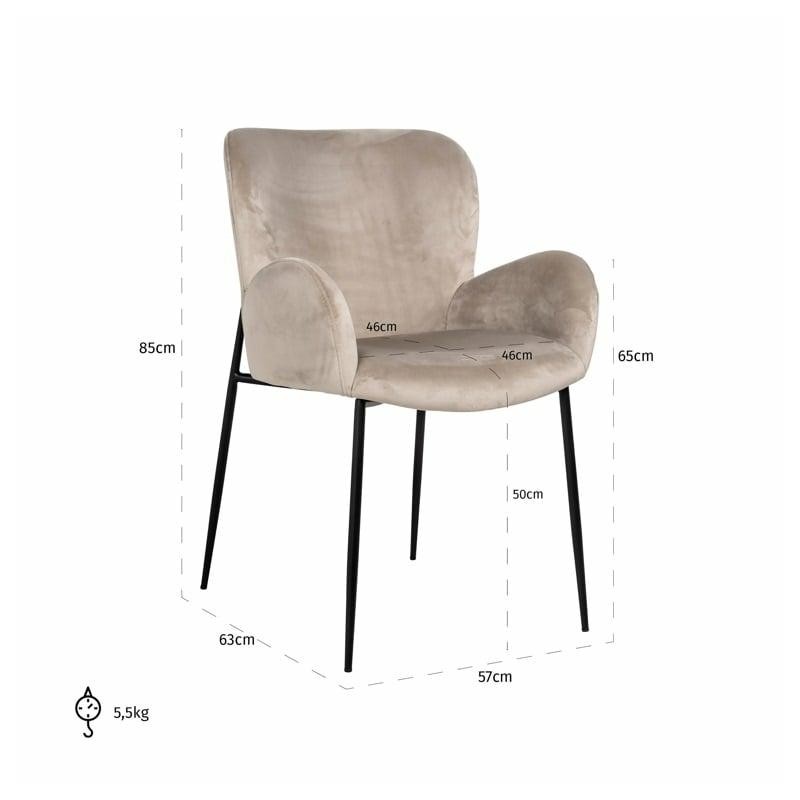 RICHMOND krzesło AMBER VELVET - trudnopalne