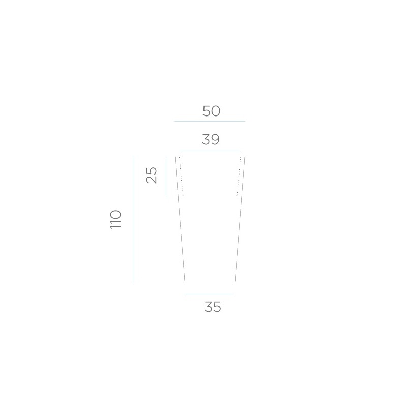 NEW GARDEN donica MELISA 50 SOLAR &  BATTERY biała