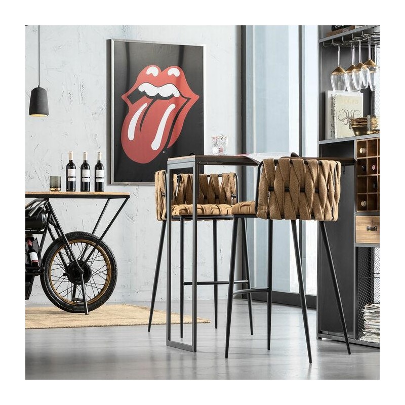 KARE krzesło barowe CHEERIO żółte