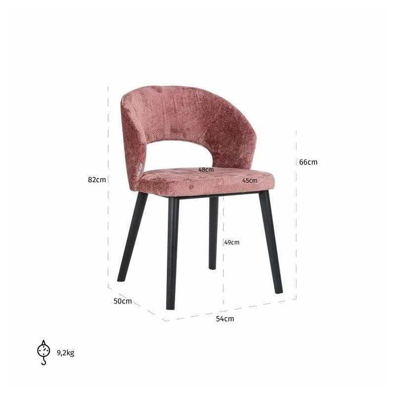 RICHMOND krzesło SAVOY różowe