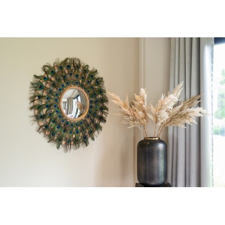 RICHMOND lustro ścienne MACYNN z piórami - złote