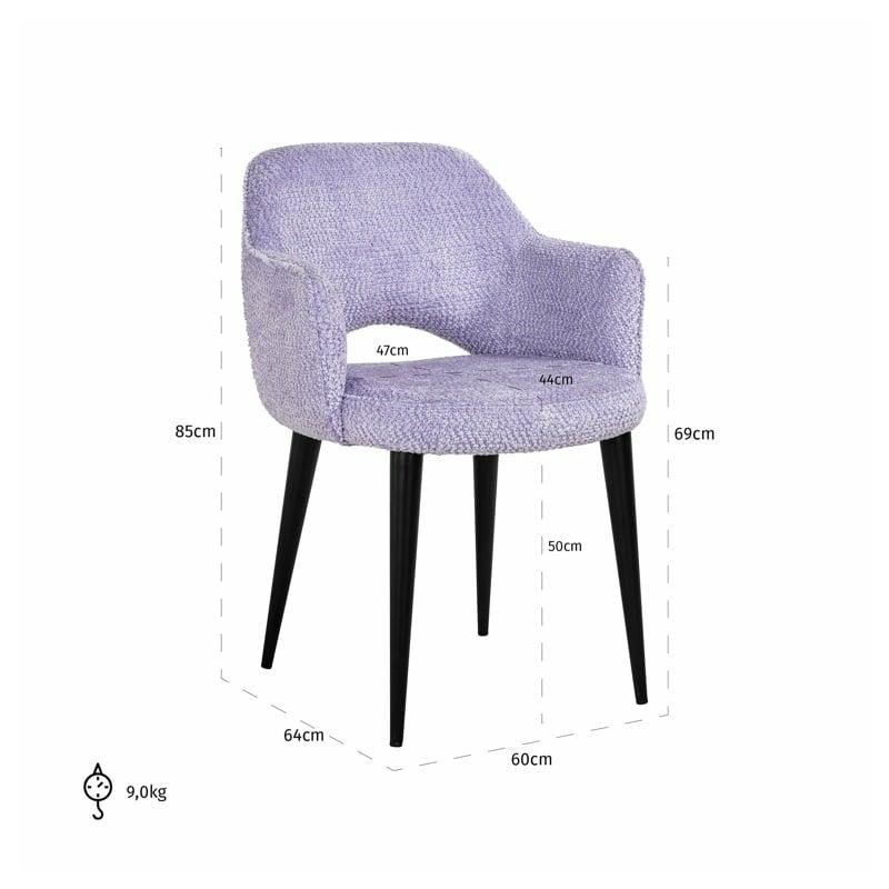 RICHMOND krzesło GIOVANNA fioletowe