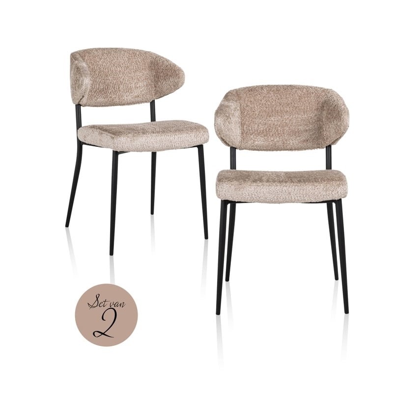 RICHMOND zestaw 2 krzeseł BEA NATURE