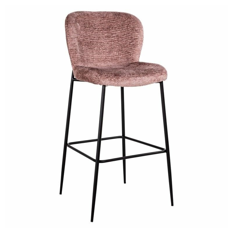 RICHMOND krzesło barowe DARBY 76 różowe - trudnopalne