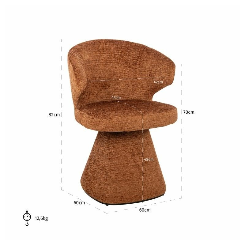 RICHMOND krzesło GATSBI pomarańczowe