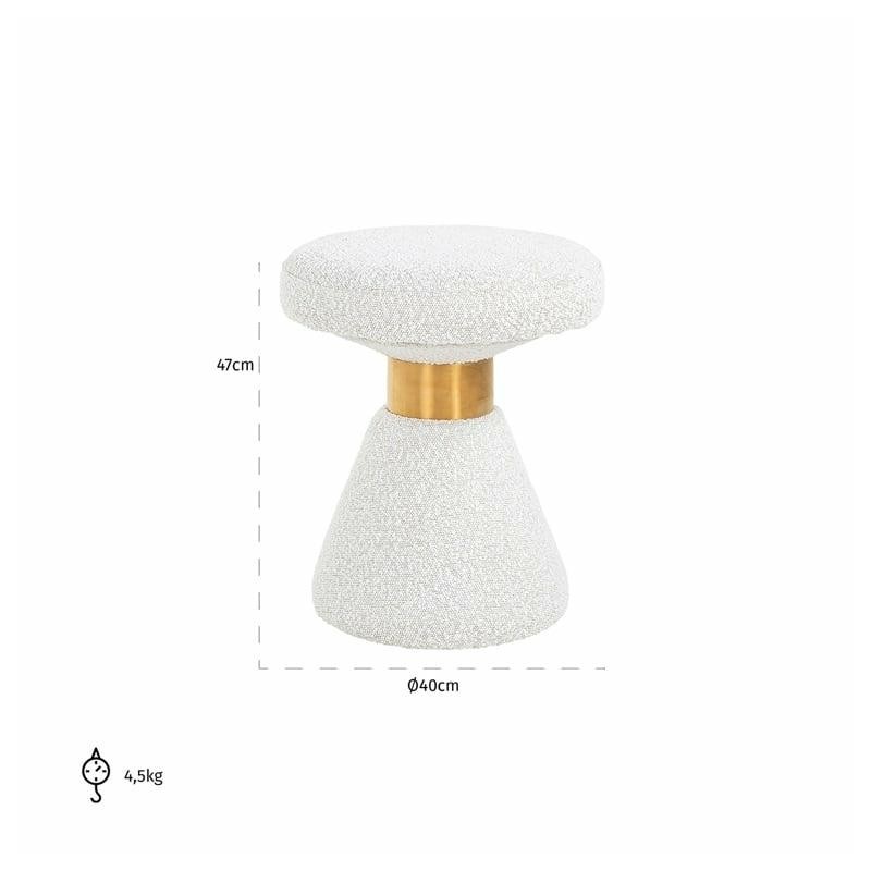 RICHMOND pufa TRIBE biała - trudnopalna