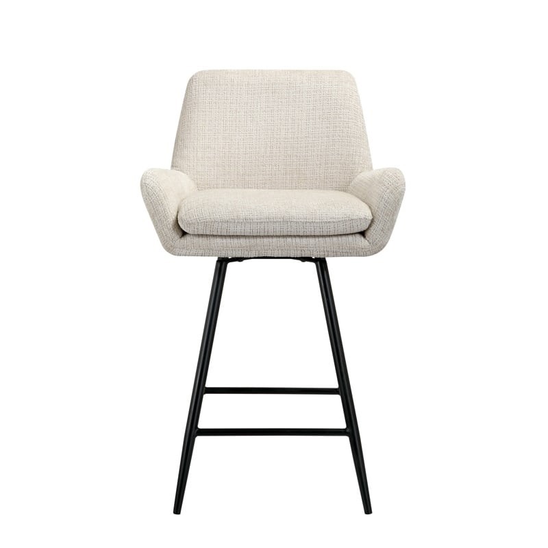 RICHMOND krzesło barowe LINSEY obrotowe jasnobeżowe