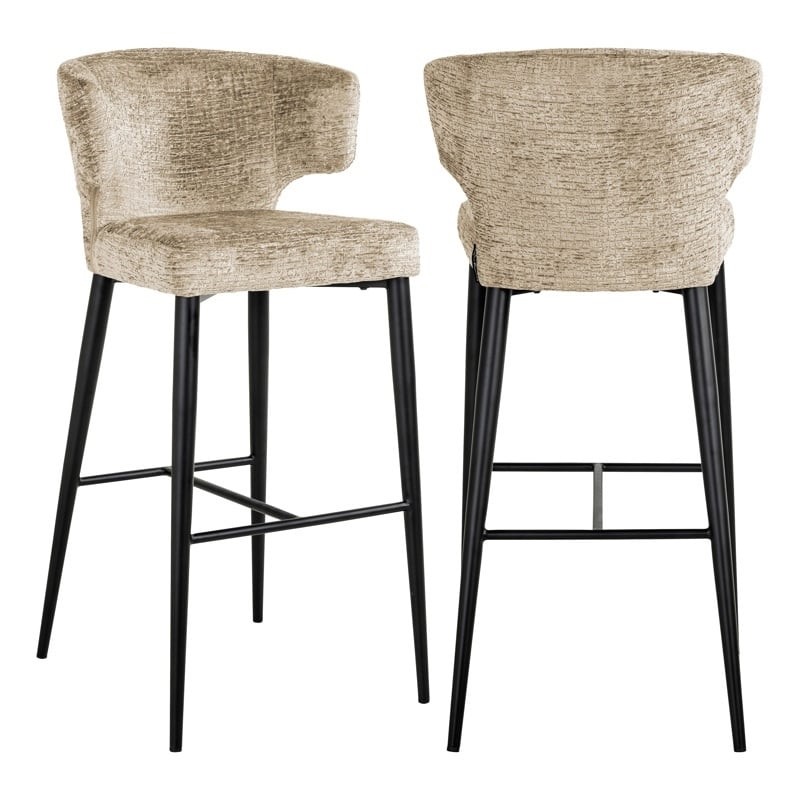 RICHMOND krzesło barowe TAYLOR 2 beżowe - trudnopalne