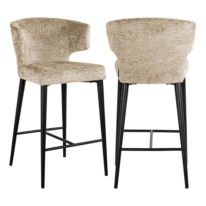 RICHMOND krzesło barowe TAYLOR beżowe - trudnopalne