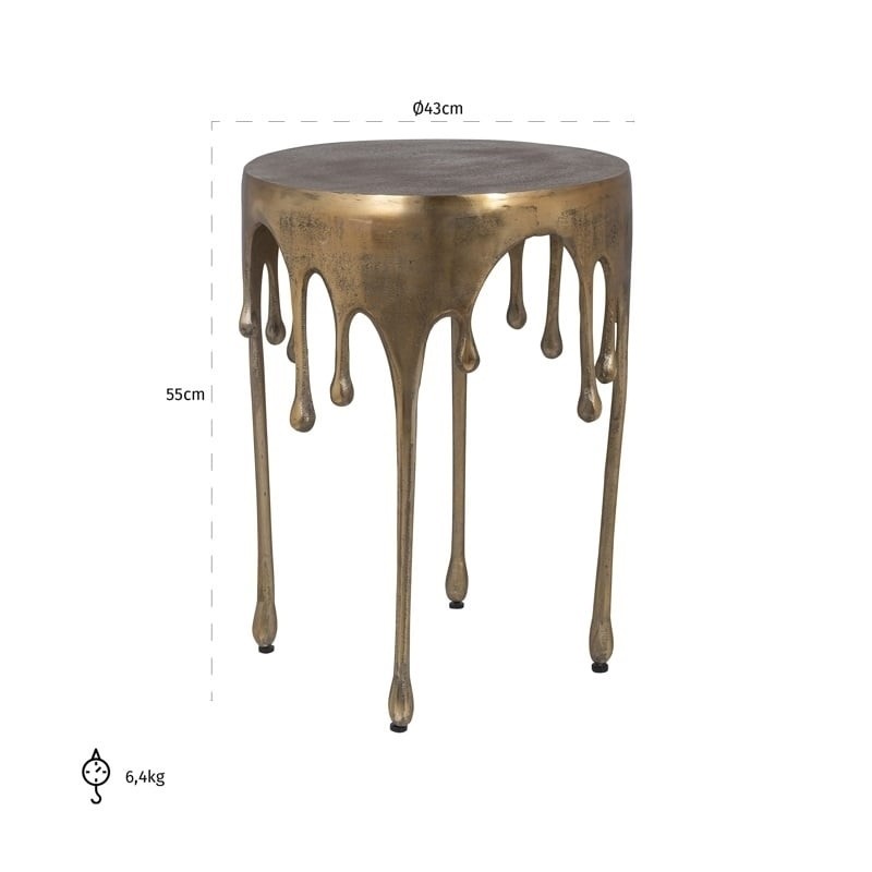 RICHMOND stolik CARLY 43 złoty