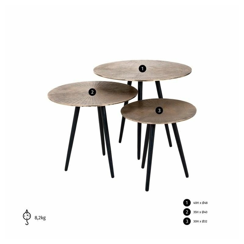 RICHMOND zestaw stolików VITTORIO