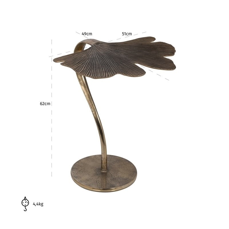 RICHMOND stolik JUNE - szczotkowane złoto