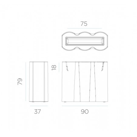 NEW GARDEN donica PALMERA SOLAR 80 biała