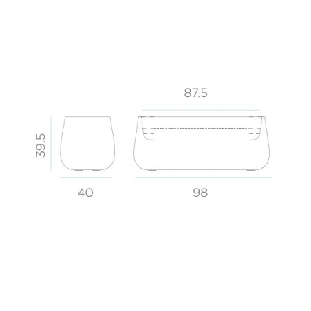 NEW GARDEN donica CAMELIA LARGE CABLE biała