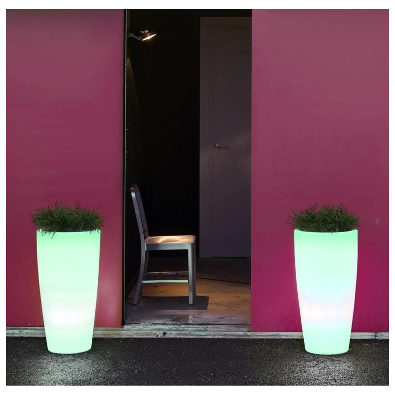 NEW GARDEN donica BAMBU 70 BATTERY biała