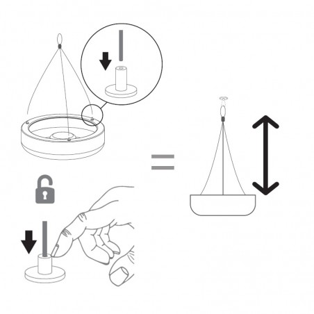 NEW GARDEN donica wisząca ELBA 59 okrągła BATTERY