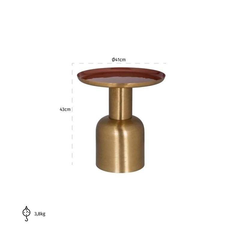 RICHMOND stolik INAYA 41 - szczotkowane złoto