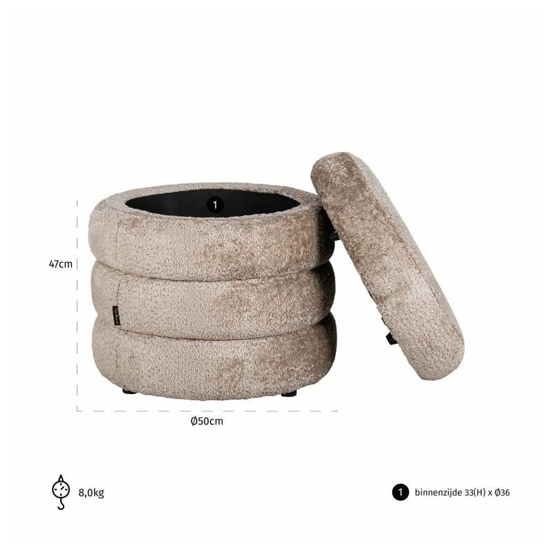 RICHMOND pufa ADELE beżowa