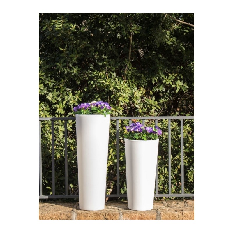 NEW GARDEN donica FICUS 60 SOLAR & BATTERY biała