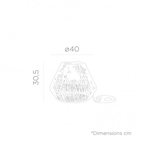 NEW GARDEN lampa wisząca SISINE 30 HANG IN&OUT BATTERY