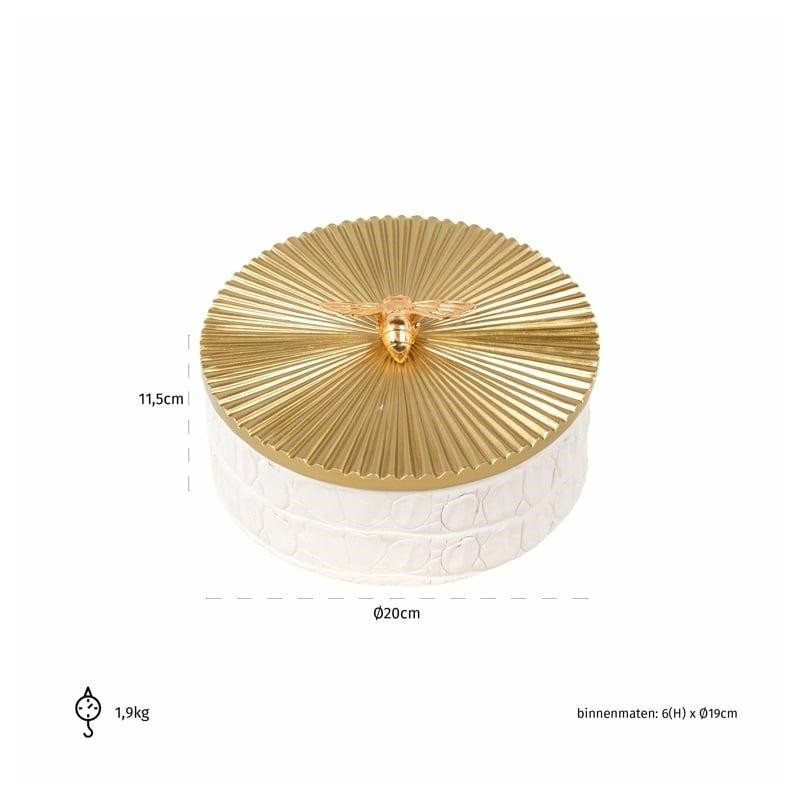 RICHMOND pojemnik na biżuterię BEEZ L biały