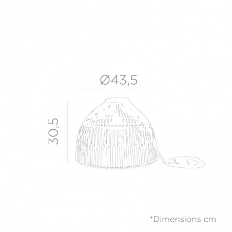 NEW GARDEN lampa wisząca REONA 30 HANG IN&OUT BATTERY