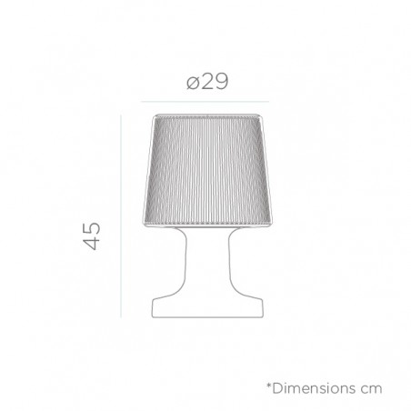 NEW GARDEN lampa stołowa CARMEN 45 INDOOR